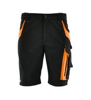darbo drabuziai - Darbiniai šortai Sara Workwear 11-000272-27, juoda/oranžinė, XL dydis - 1 nuotrauka