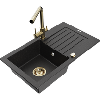 granitines plautuves - Mexen Pablo, granitas, Juodas (Black), 750 mm x 430 mm x 161 mm - 2 nuotrauka