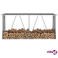 sodo sandeliukas - vidaXL Sodo malkinė, antracito (Anthracite), 330x84x152cm, galvanizuotas plienas - 2 nuotrauka