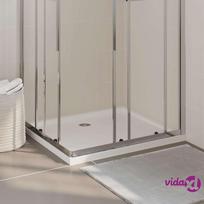 Dušo padėklas vidaXL, 80 cm x 90 cm, baltas (White)