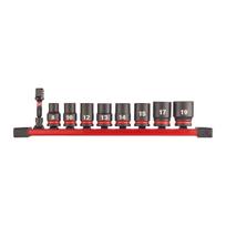 Milwaukee Smūginių galvučių rinkinys 3/8" 9 vnt. (4932480454)