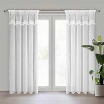 Eurofirany FIR/KIRA/1/B 140X270 Dieninė užuolaida, balta (White)