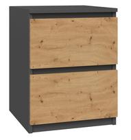 naktinis staliukas malwa - Top E Shop Malwa W2 Naktinis staliukas su 2 stalčiais, antracitas (Anthracite), 40 cm x 40 cm x 52 cm - 1 nuotrauka