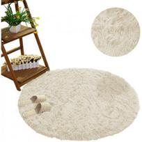 apvalus kilimas smelio - Kilimas Strado Shaggy, smėlio (Cream Beige), 120 cm x 120 cm - 1 nuotrauka