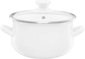 Emaliuotas puodas Olkusz Pyza, 22 cm, 5 l, kreminė (Cream)