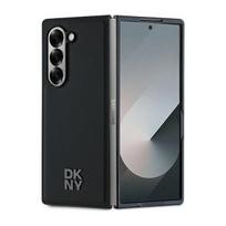 z fold 6 - Dkny "Magsafe Plain Leather Metal Stack Logo Galaxy Z Fold 6" Black - 1 nuotrauka
