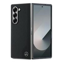 z fold 6 - Mercedes "Leather Wood Imitation MagSafe Case Galaxy Z Fold 6" Black - 1 nuotrauka