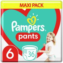 pampers pants 6 - Sauskelnės-kelnaitės PAMPERS Pants, 6 dydis, 13-19 kg, 36 vnt. - 1 nuotrauka