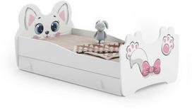 80 lova - Bonideco Vaikiška lova su stalčiumi Animals, 160x80 cm, Rožinė (Pink) - 1 nuotrauka