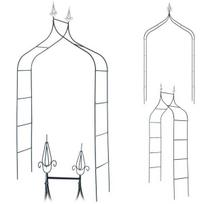 Stovas gėlių atramai KADAX, 255 cm, metalas, sidabrinė (Silver)