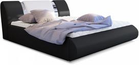 Lova dvigulė Flavio Soft 11, Soft 17, 180 x 200 cm, balta/juoda, be čiužinio, su grotelėmis