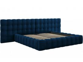 Lova dvigulė Micadoni Home Mamaia Velvet Double Headboard, 200 x 200 cm, mėlyna, be čiužinio, su grotelėmis