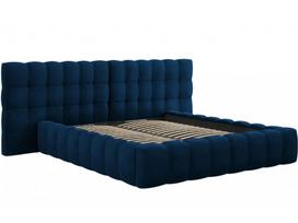 Lova dvigulė Micadoni Home Mamaia Velvet Double Headboard, 180 x 200 cm, mėlyna, be čiužinio, su grotelėmis