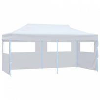 vidaXL Išskleidžiama palapinė su sienomis, balta (White), 3x6 m