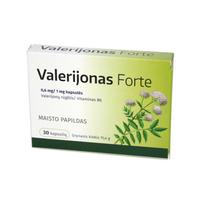 VALERIJONAS FORTE, 75 mg/1 mg, 30 kapsulių