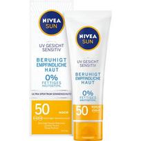 Nivea Sun Sensitive SPF50 apsauginis veido kremas jautriai odai 50 ml