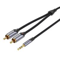 Vention BCNBJ 2xRCA į 3.5mm kabelis 5m pilkas (Grey)