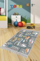 Kilimas Conceptum Hypnose ELS586 - Grey, įvairių spalvų, 200 cm x 100 cm