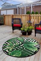Kilimas Conceptum Hypnose Tropic - Green, įvairių spalvų, 140 cm x 140 cm
