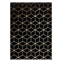 Kiliminis takas Hakano Mosse Hexagon 2, aukso/juodas, 250 cm x 60 cm