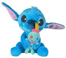 SIMBA Disney pliušinis žaislas Stitch su Scrump, 25 cm, mėlynas (Blue)