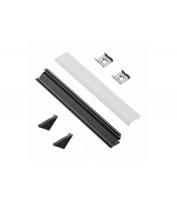 led juosta 20m - GTV Glax kampinis LED juostos profilis 45°, juodas (Black), 2 m - 2 nuotrauka