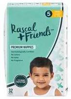 Rascal and Friends sauskelnės kelnaitės, 5 dydis, 13-18 kg, 32 vnt.