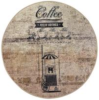 Kilimas vidaus Conceptum Hypnose Coffee Store, juodas/rusva, 140 cm x 140 cm