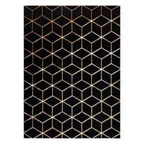 Kilimas Hakano Mosse Hexagon 2, aukso/juodas, 200 cm x 60 cm