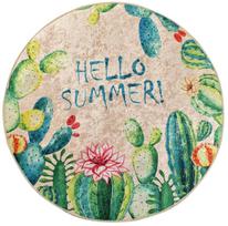 Kilimas vidaus Conceptum Hypnose Hello Summer, smėlio/žalia, 100 cm x 100 cm
