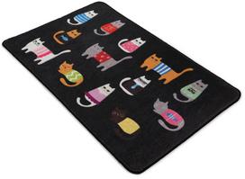 Kilimas vidaus Conceptum Hypnose Black Cats, juodas/įvairių spalvų, 90 cm x 60 cm
