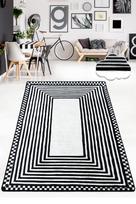 Kilimas Conceptum Hypnose Colm Colm, baltas/juodas, 290 cm x 200 cm