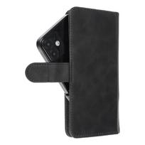 huawei p30 lite deklas - OEM "Universal Book Case COMMON Size M" Samsung Galaxy S21 / Note / Note 2 / Note 3 / S10 / Huawei P30 Lite / P9 / P9 Lite / Sony Xperia Z3 / Z4 / Z5 Juodas (Black) - 2 nuotrauka