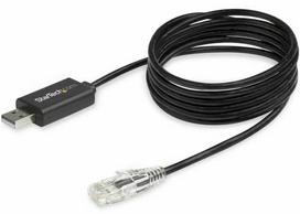 rj45 to usb kabelis - StarTech ICUSBROLLOVR USB 2.0 to RJ-45 adapteris 1.8 m Juodas (Black) - 2 nuotrauka