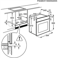 imontuojama orkaite pirolize - Electrolux EOF6P76BZ - 6 nuotrauka