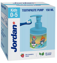 dantu pastos dozatorius - JORDAN vaikiška dantų pasta su dozatoriumi, 0–5 m., 150 ml - 2 nuotrauka