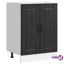 virtuvines spinteles kriaukle - Lucca Kitchen Bottom Cabinet, Juodas (Black), 60x46x81.5 cm - 2 nuotrauka