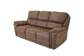 Trivietė sofa reglaineris Venture Design Saranda, ruda (Brown)