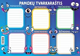 Pamokų tvarkaraštis, A4, 200 g/m²
