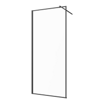 walk in ii - Dušo sienelė Invena Walk-In II, 80 cm x 200 cm, juoda (Black) - 1 nuotrauka