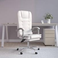 masazines biuro kedes - vidaXL Atlošiama masažinė biuro kėdė balta (White) - 1 nuotrauka