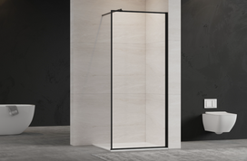 walk in ii - Dušo sienelė Invena Walk-In II, 80 cm x 200 cm, juoda (Black) - 2 nuotrauka
