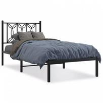 miegamojo lovos remas - vidaXL Metalinis lovos rėmas su galvūgaliu, 90x200 cm, juodas (Black) - 2 nuotrauka