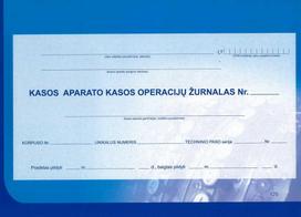 EKA kasos operacijų žurnalas, horizontalus, A4, 2-jų dalių virš.