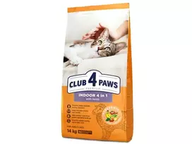 club 4 paws katems - Club 4 Paws Premium Indoor 4in1 sausas maistas su ėriena katėms 14 kg - 1 nuotrauka