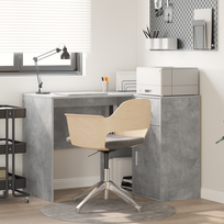 vidaXL Kampinis rašomasis stalas 2 pcs Betono pilka (Concrete Grey) 102 x 50 x 75 cm