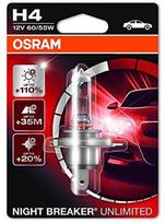 Automobilinė lemputė OSRAM NIGHT BREAKER UNLIMITED H4 60/55W 12V P43T, 1 vnt.