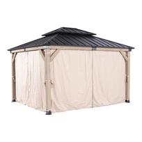 Šoninės užuolaidos pavėsinei CEDAR 3x4 m, smėlio (Sand)