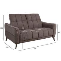 reglaineris 2 - Sofa-lova Home4you Cathy, šviesiai ruda (Light Brown) - 2 nuotrauka