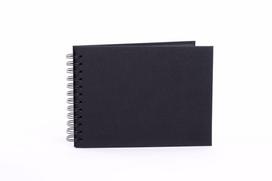 Fotoalbumas Base Line Canvas Wire-O Black Sheets